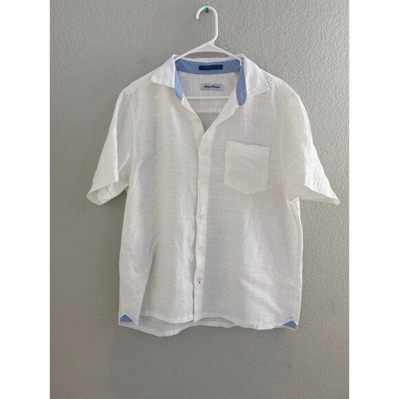 Tommy Bahama white short sleeve button down size medium - Picture 4 of 6